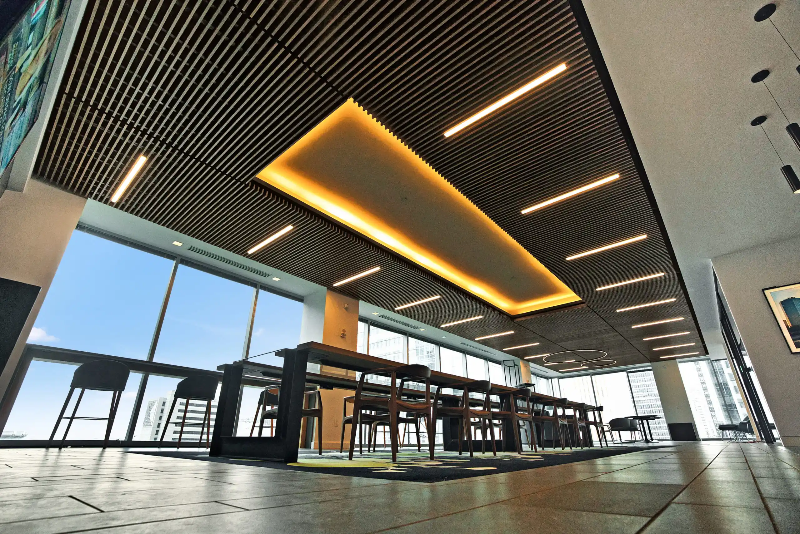 linear ceiling panels